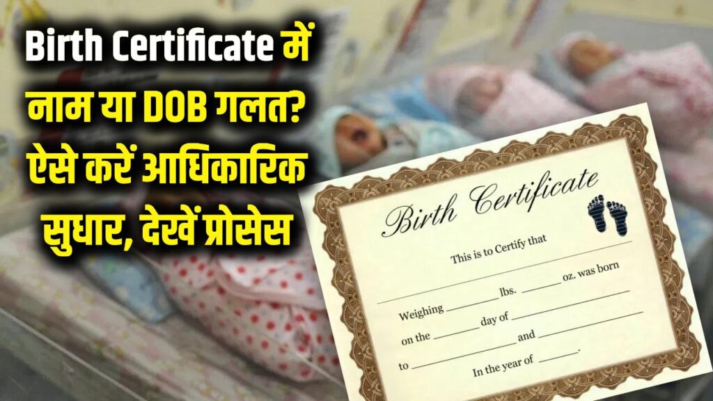 नाम या जन्म तारीख में है गलती? बर्थ सर्टिफिकेट में सुधार करने का ये है सबसे आसान और आधिकारिक तरीका; देखें प्रोसेस।