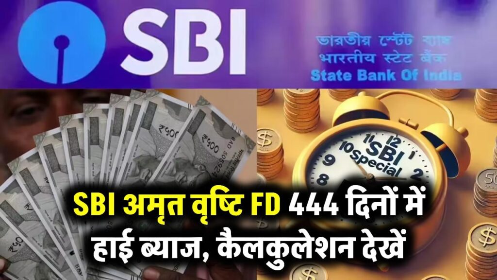 SBI अमृत वृष्टि FD: अब तक का सबसे ज्यादा ब्याज! 444 दिनों में पैसा बनाने की बेस्ट स्कीम, देखें कैलकुलेशन।